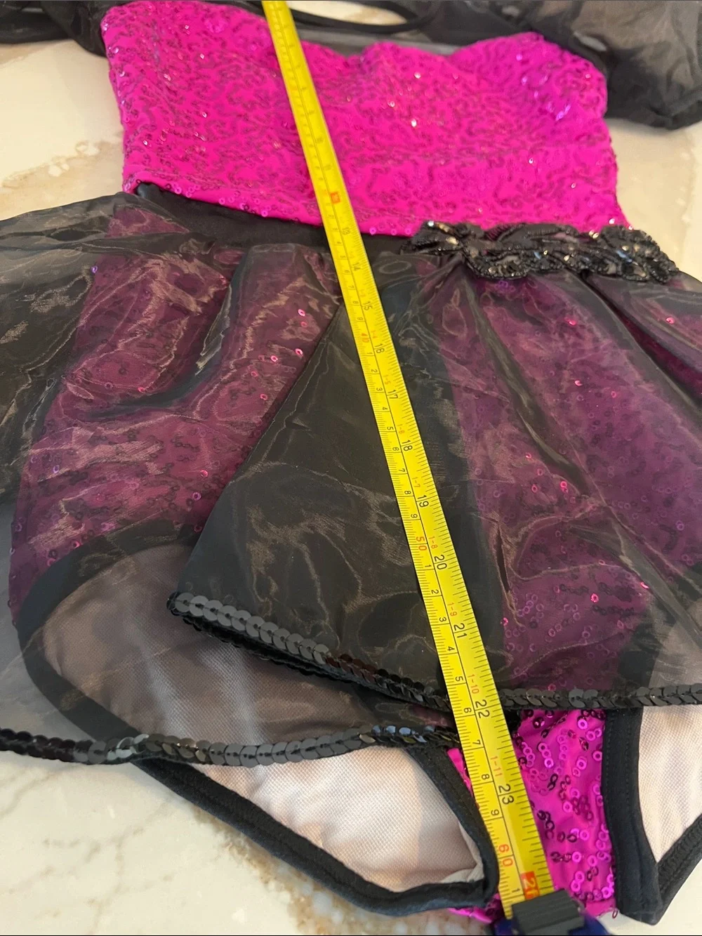 Weissman Black & Hot Pink Sequin Dance Costume Kids